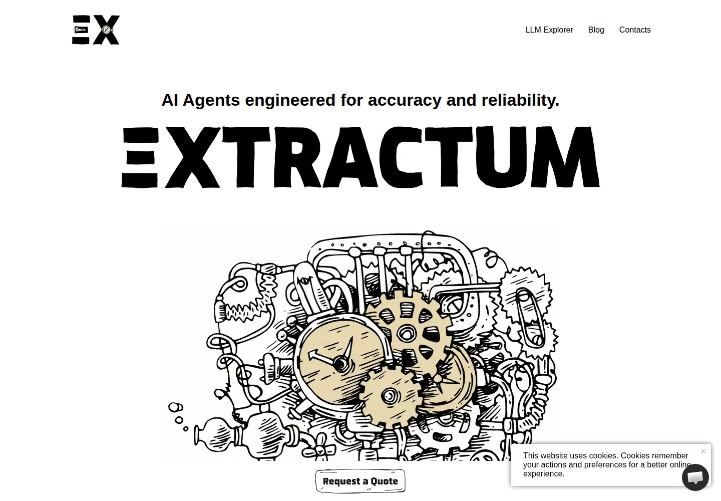 Captured homepage of extractum.io in the current scan