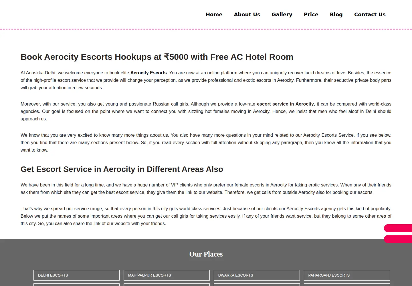 Screenshot of anushkadelhi.com