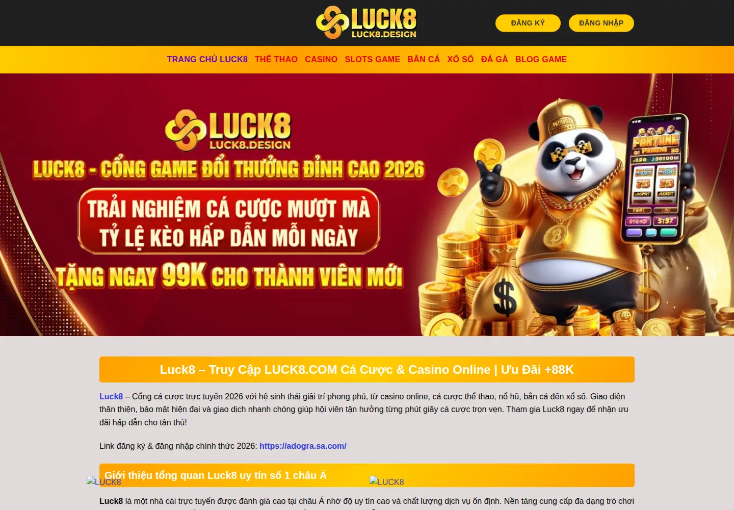 Screenshot of luck8.design