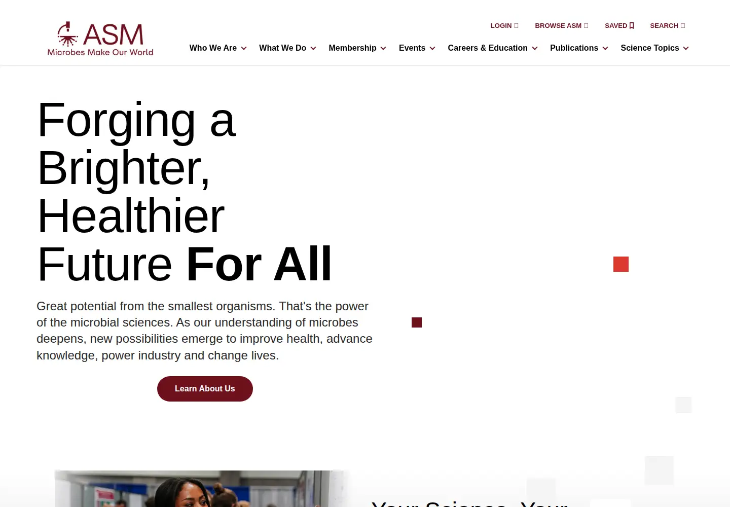 Screenshot of asm.org