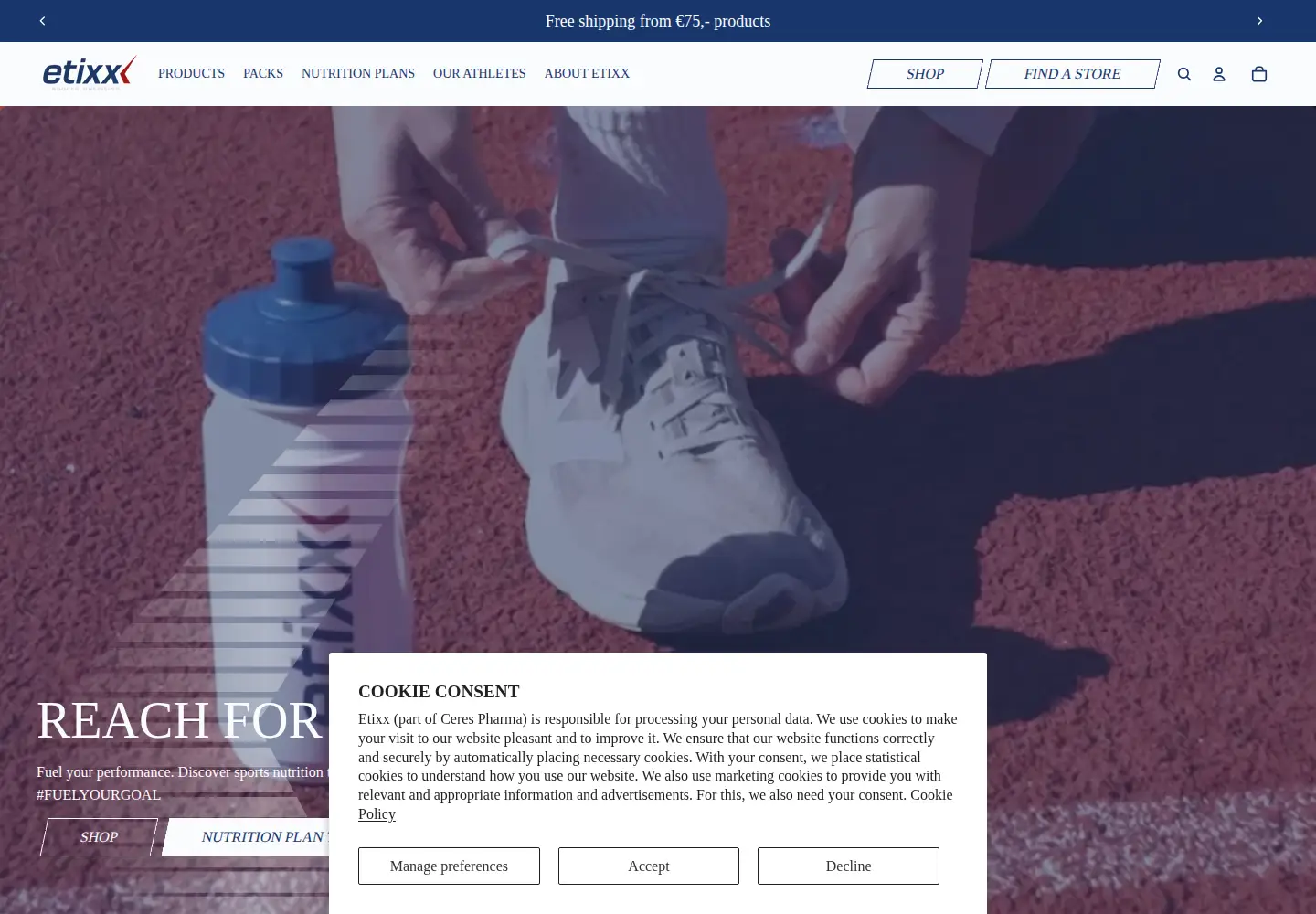 Captured homepage of etixxsports.com in the current scan