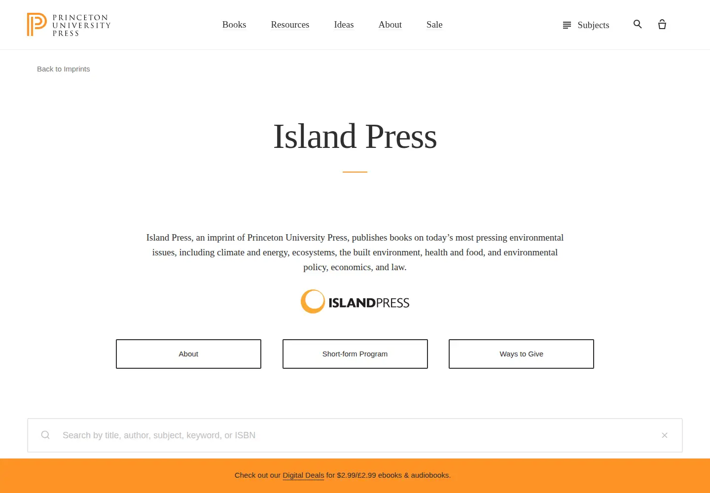 Screenshot of islandpress.org