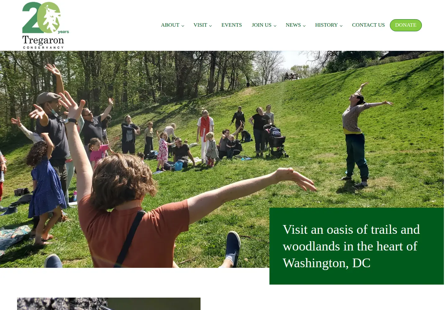 Captured homepage of tregaron.org in the current scan