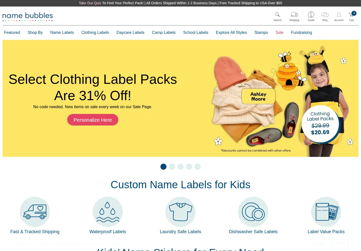 Screenshot of namebubbles.com