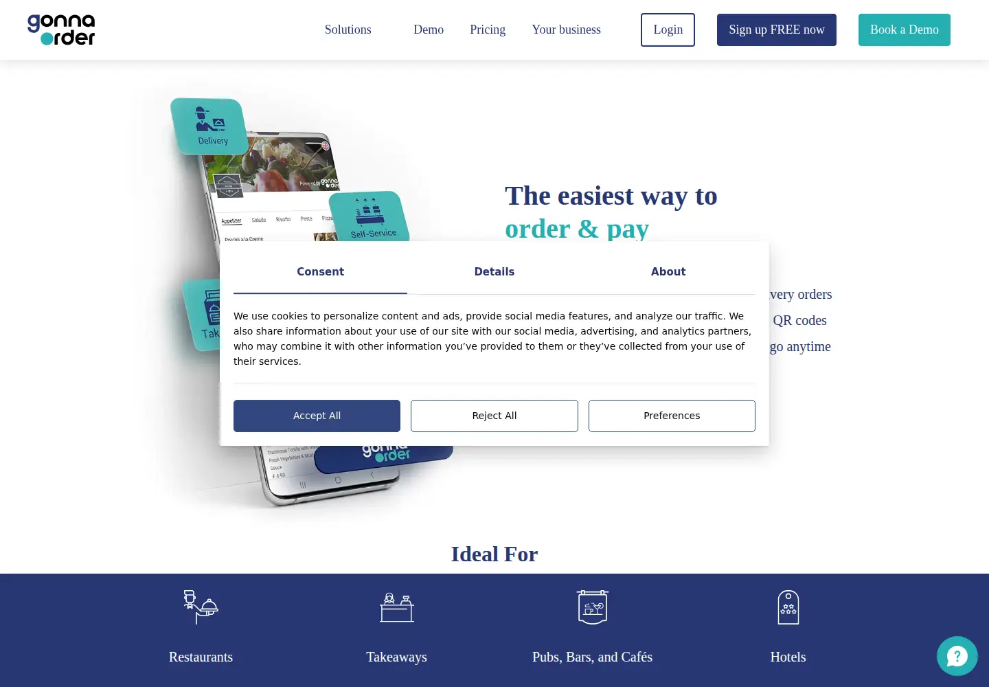 Screenshot of gonnaorder.com