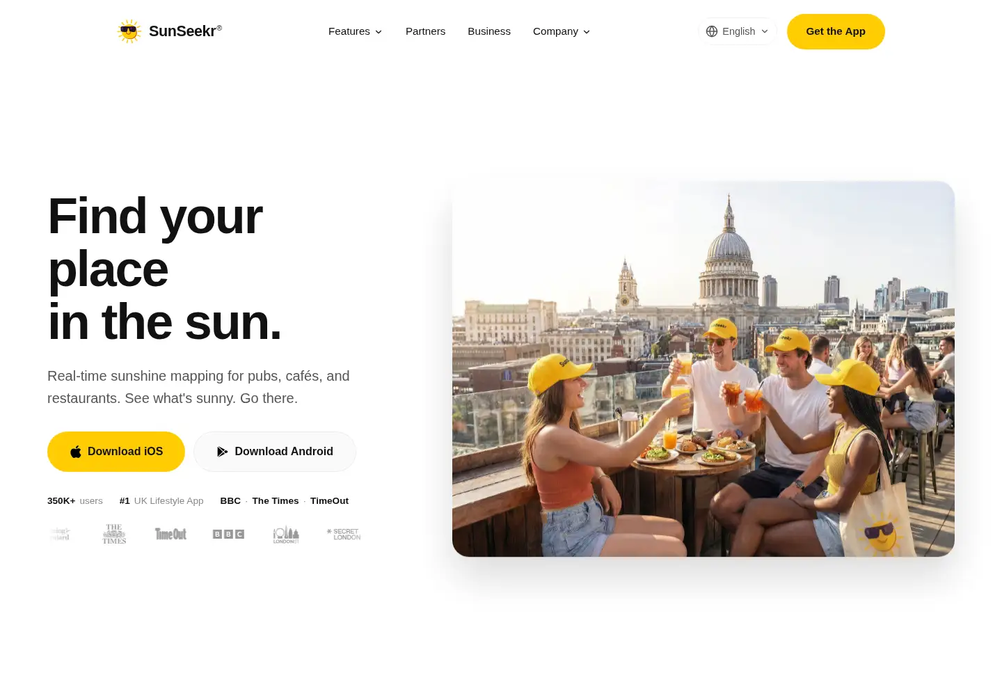 Captured homepage of sunseekr.com in the current scan
