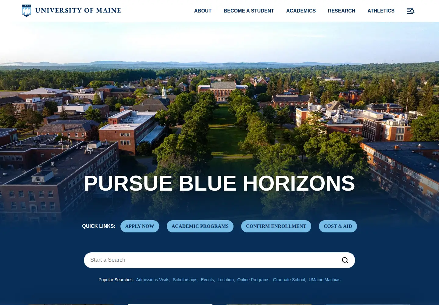 Screenshot of umaine.edu