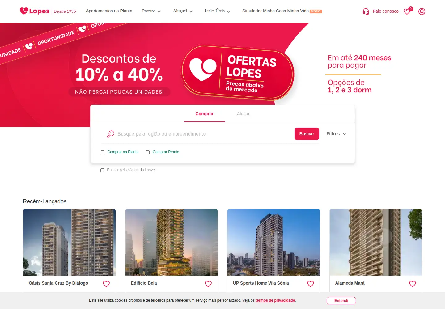 Screenshot of lopes.com.br