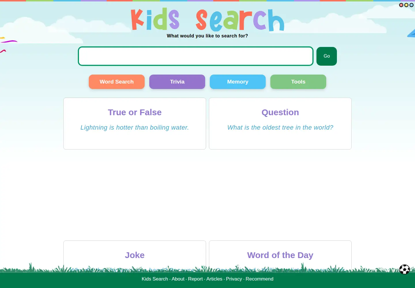 Screenshot of kidssearch.com