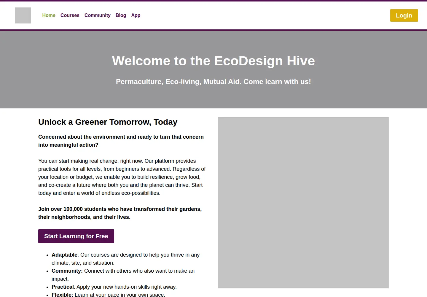 Captured homepage of ecodesignhive.com in the current scan
