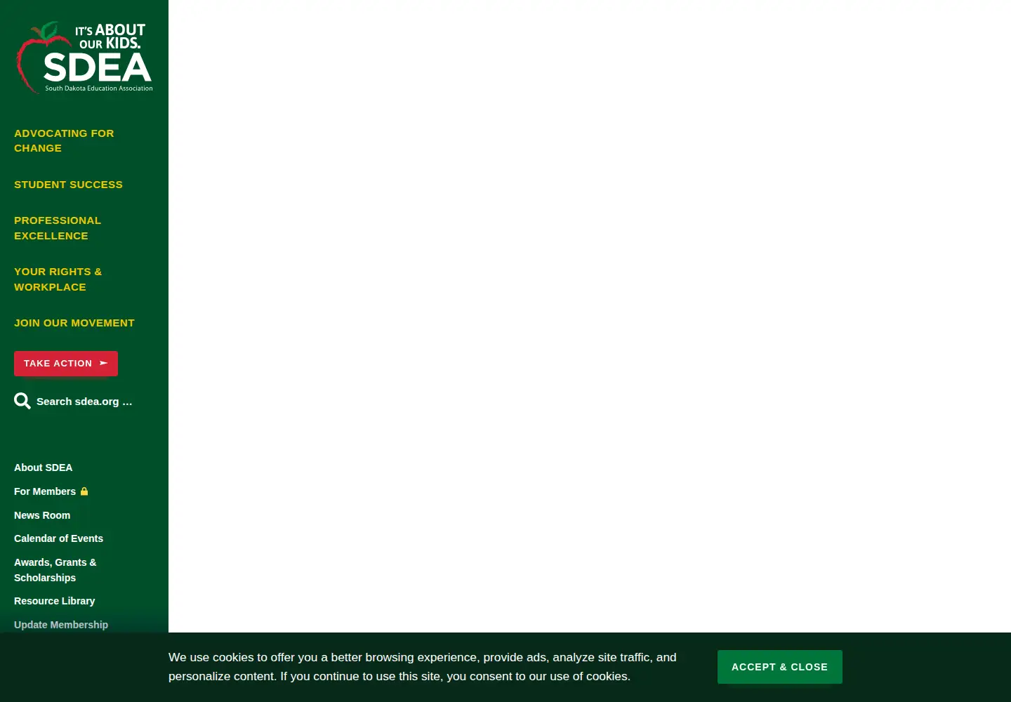Screenshot of sdea.org
