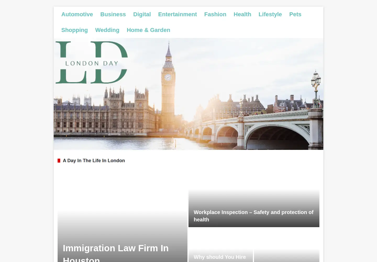 Captured homepage of londonay.com in the current scan