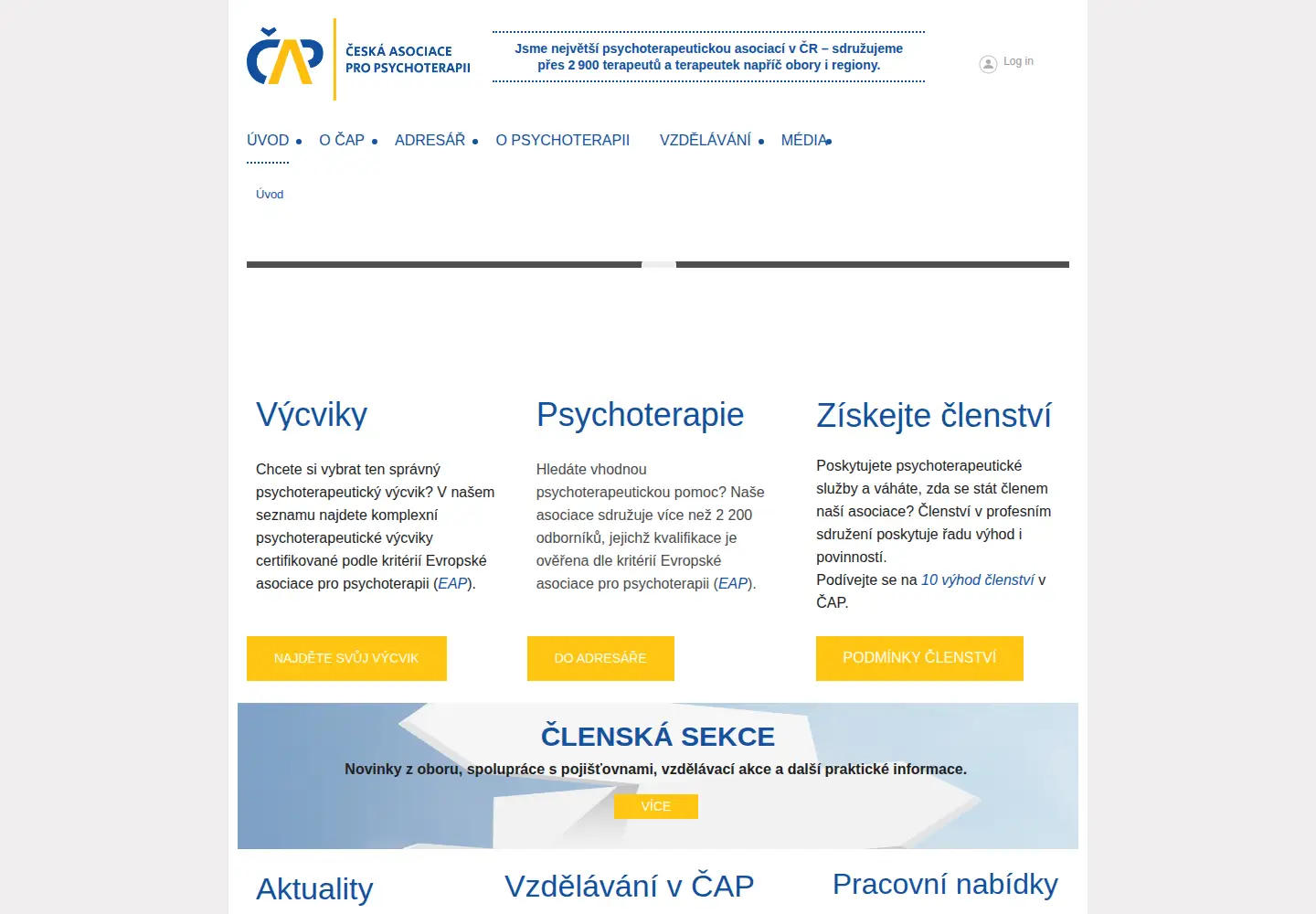 Screenshot of czap.cz