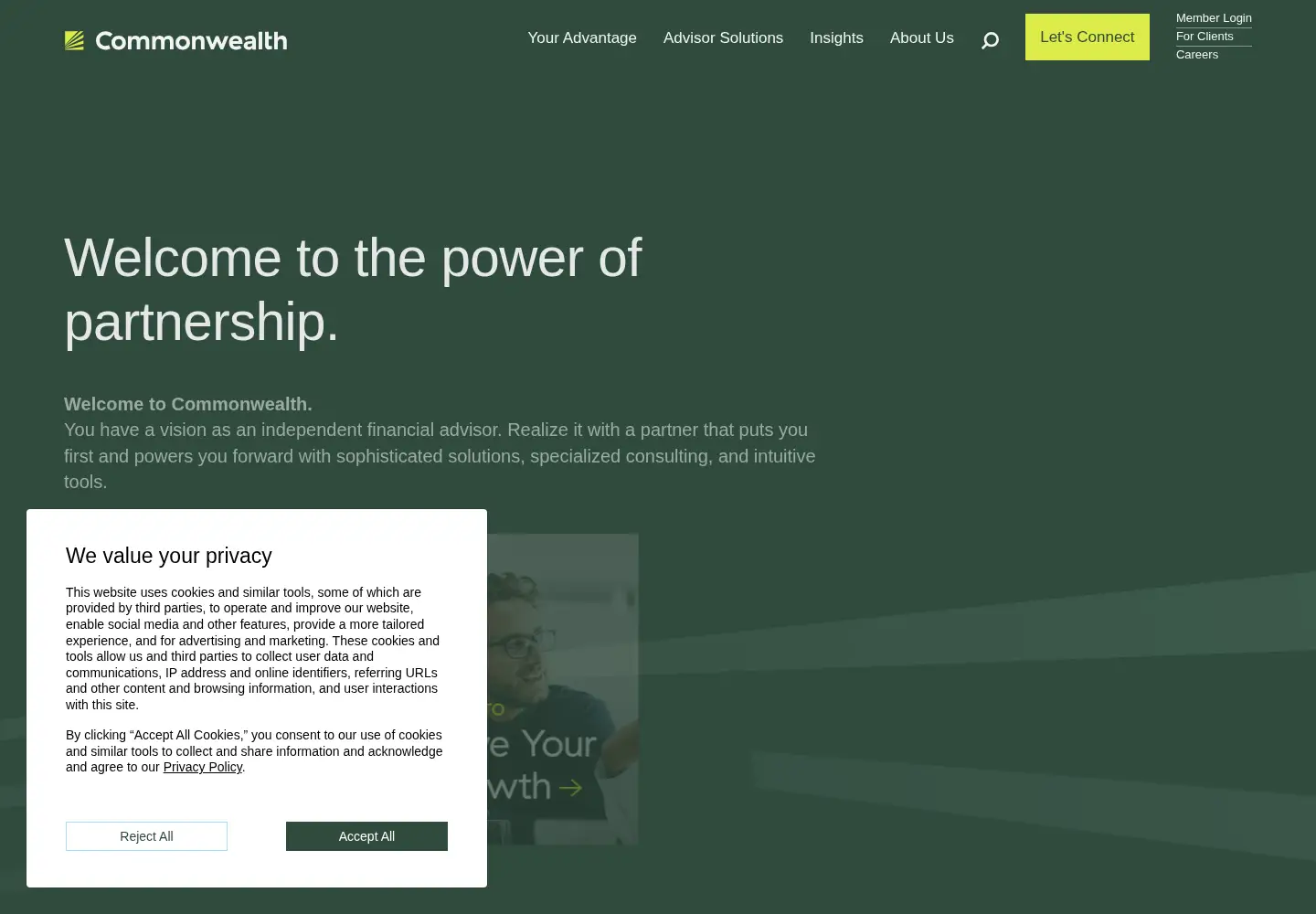 Screenshot of commonwealth.com
