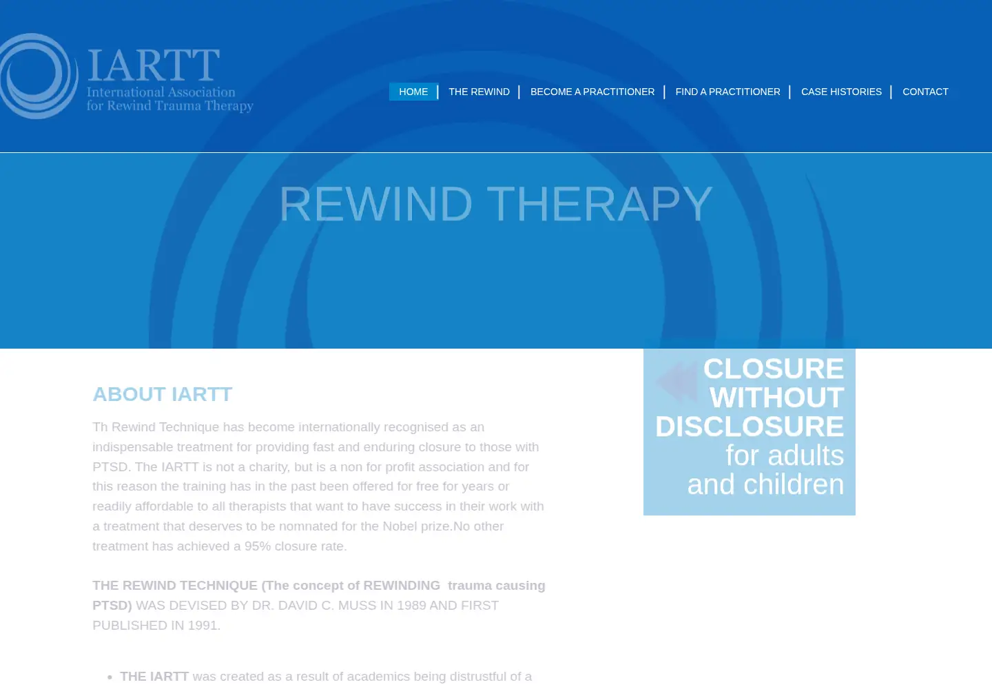 Captured homepage of iartt.com in the current scan