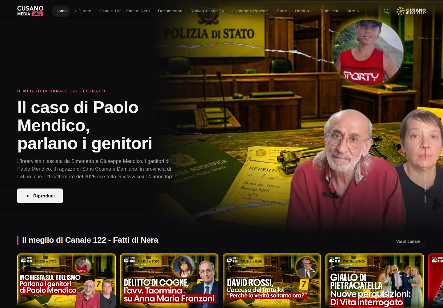 Screenshot of cusanomediaplay.it