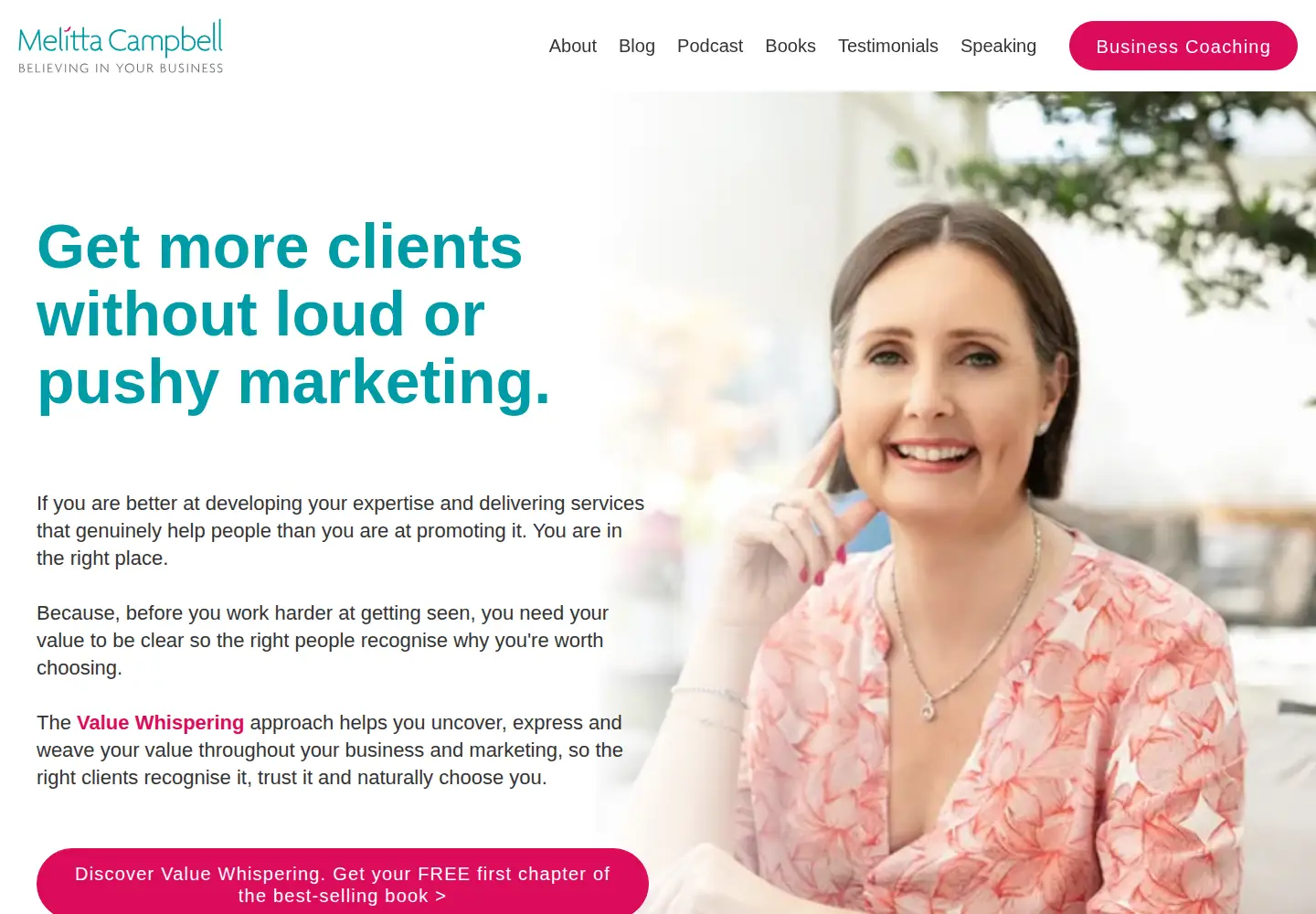 Screenshot of melittacampbell.com