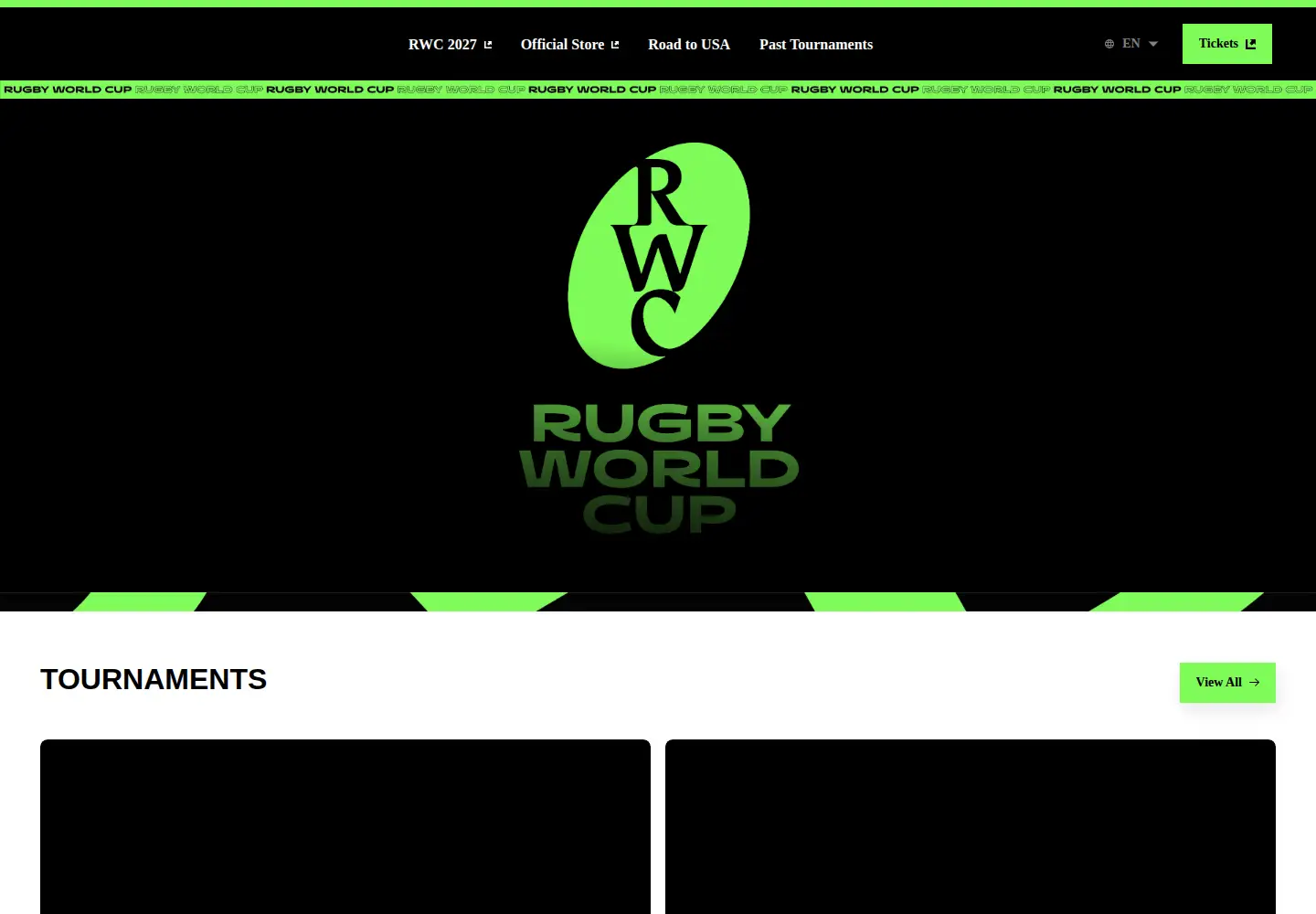 Screenshot of rugbyworldcup.com