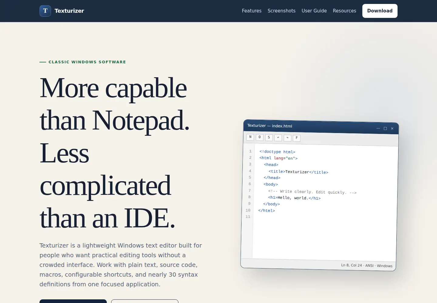 Captured homepage of texturizer.net in the current scan