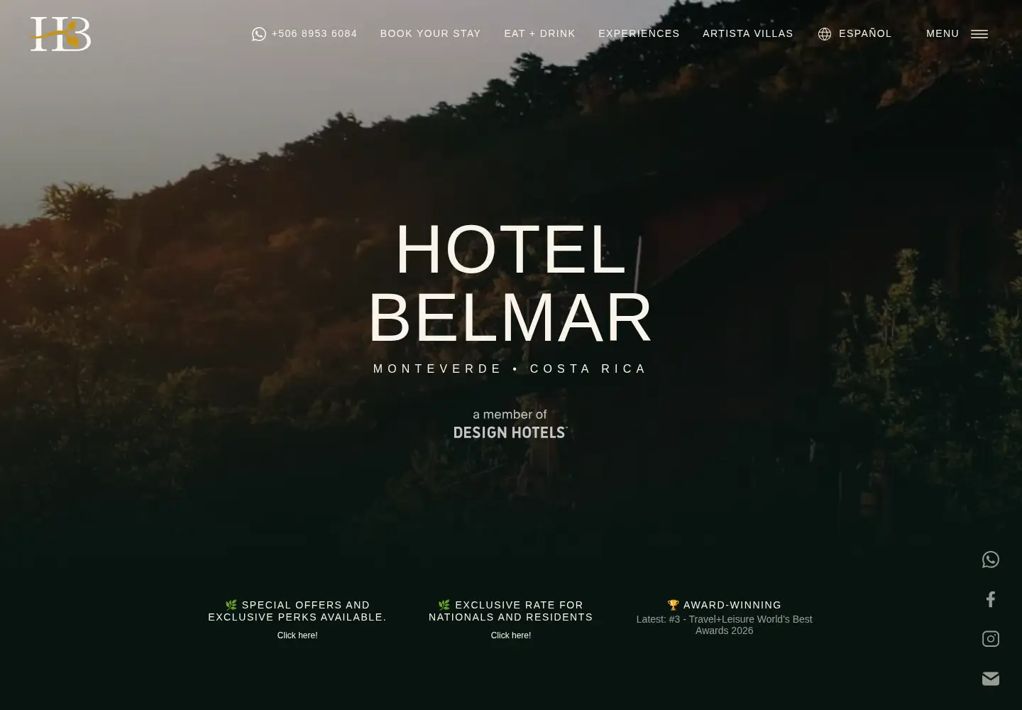 Captured homepage of hotelbelmar.net in the current scan