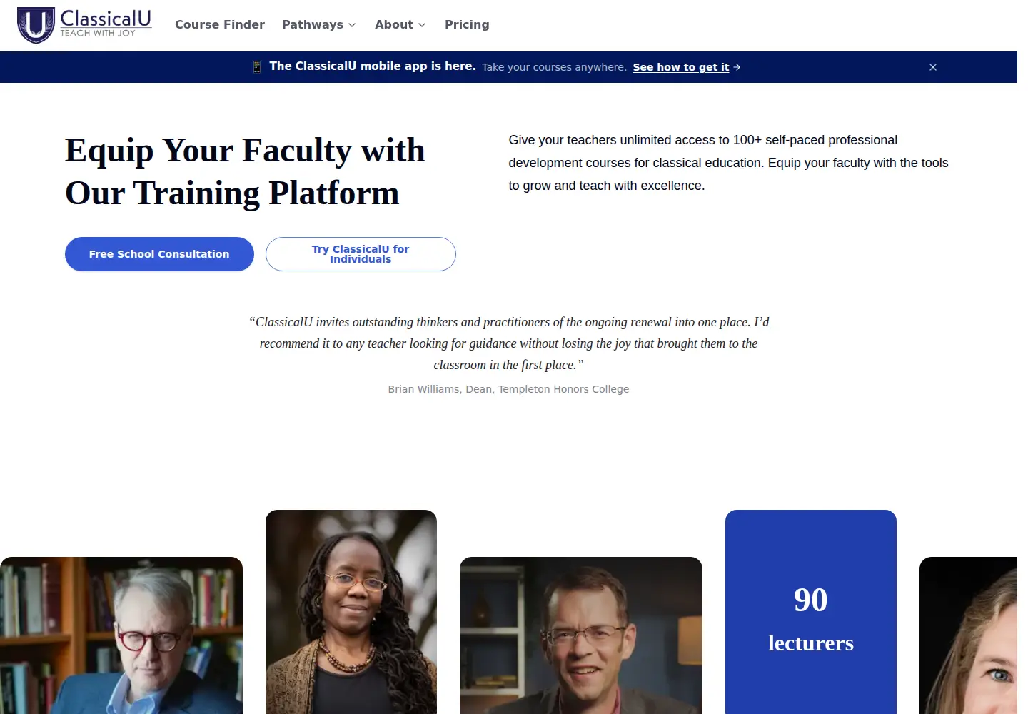 Screenshot of classicalu.com