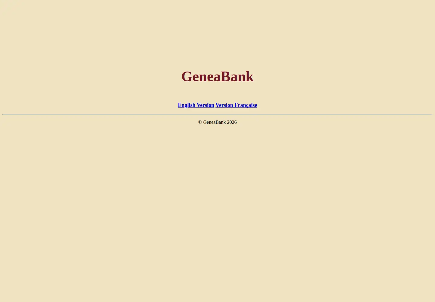 Screenshot of geneabank.org