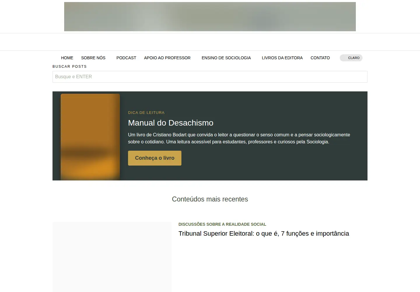 Screenshot of cafecomsociologia.com