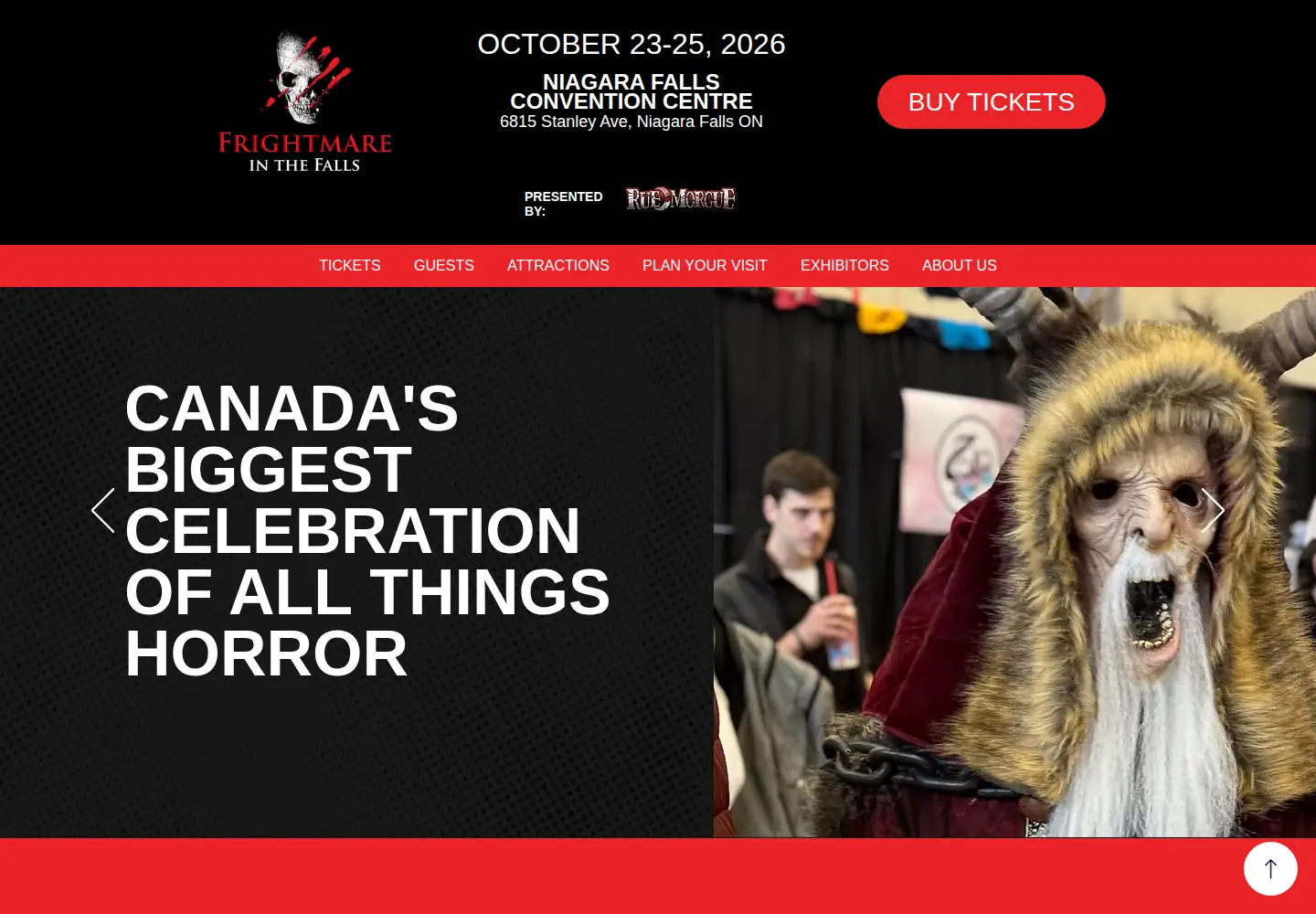 Screenshot of frightmareinthefalls.com