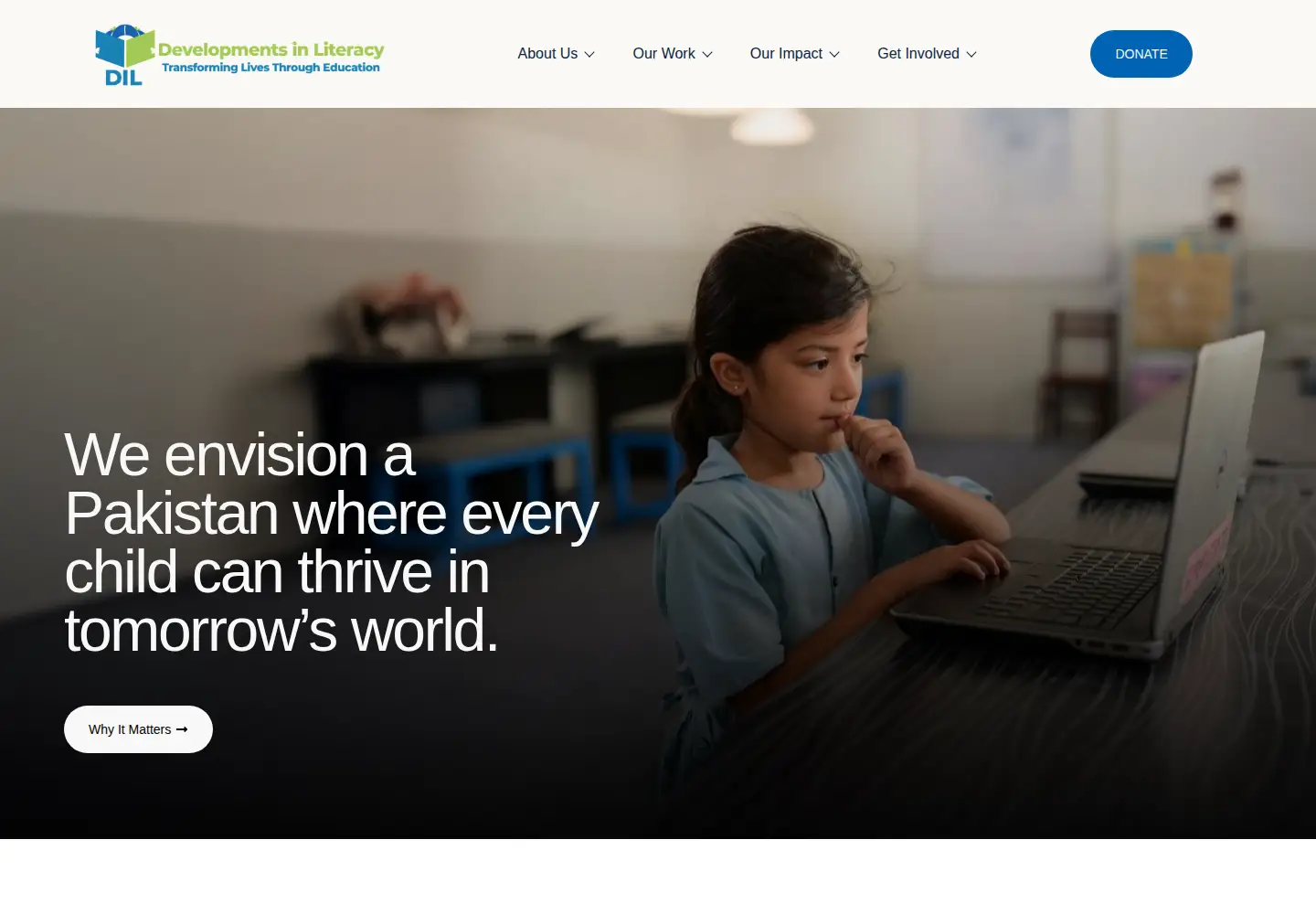 Screenshot of dil.org