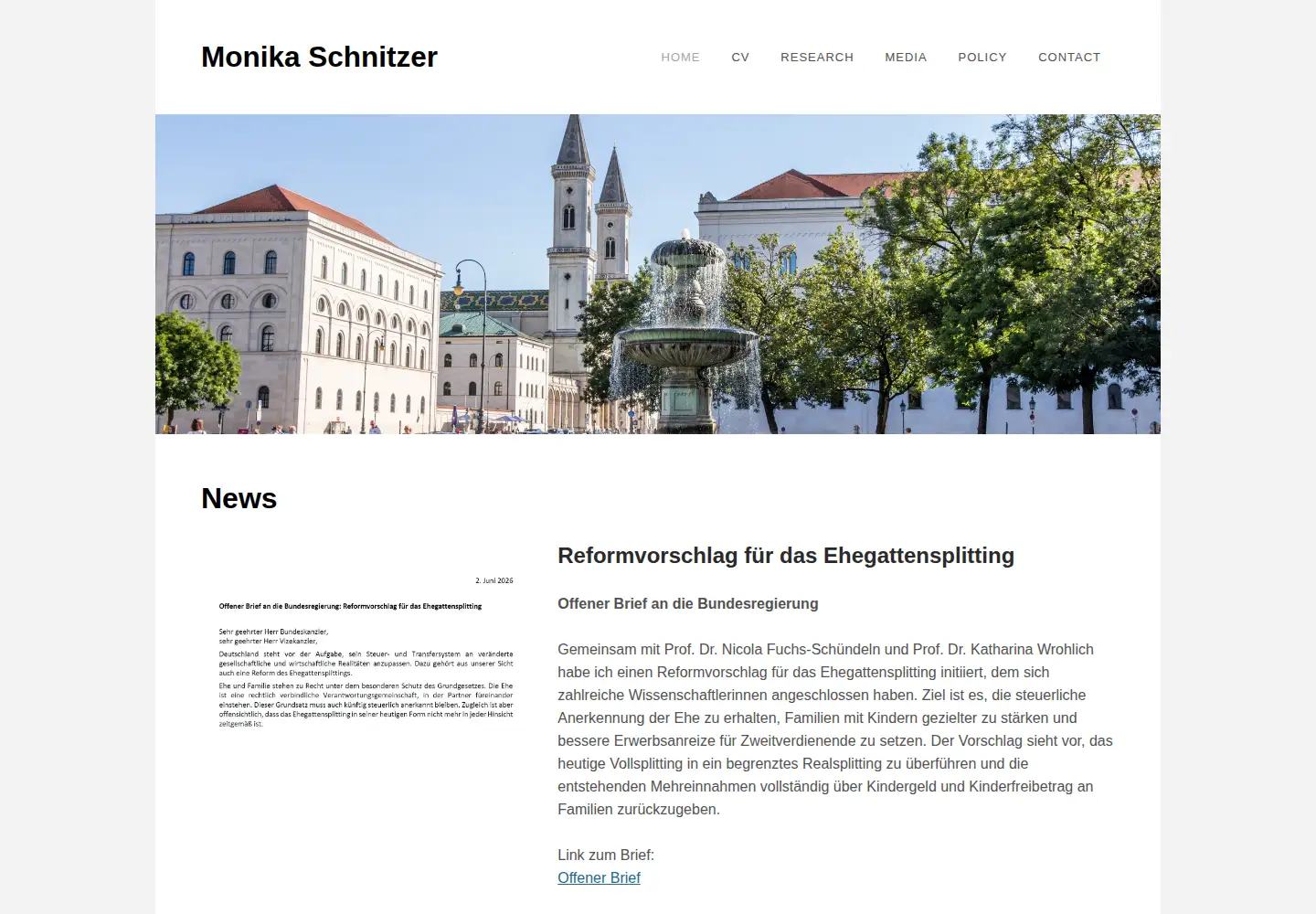 Screenshot of monika-schnitzer.com