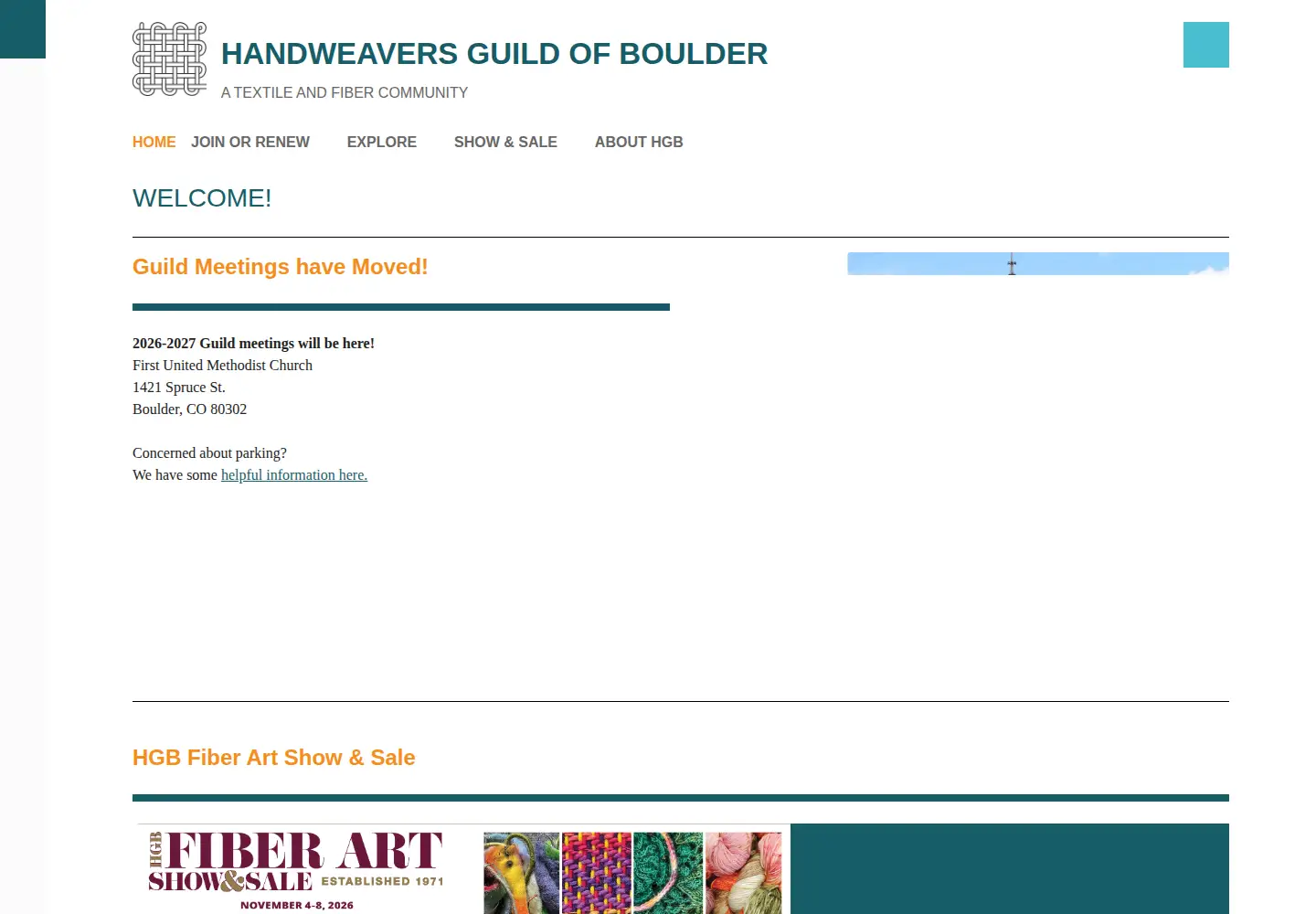 Screenshot of handweaversofboulder.org