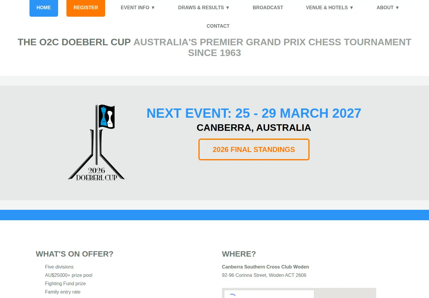 Screenshot of doeberlcup.com.au