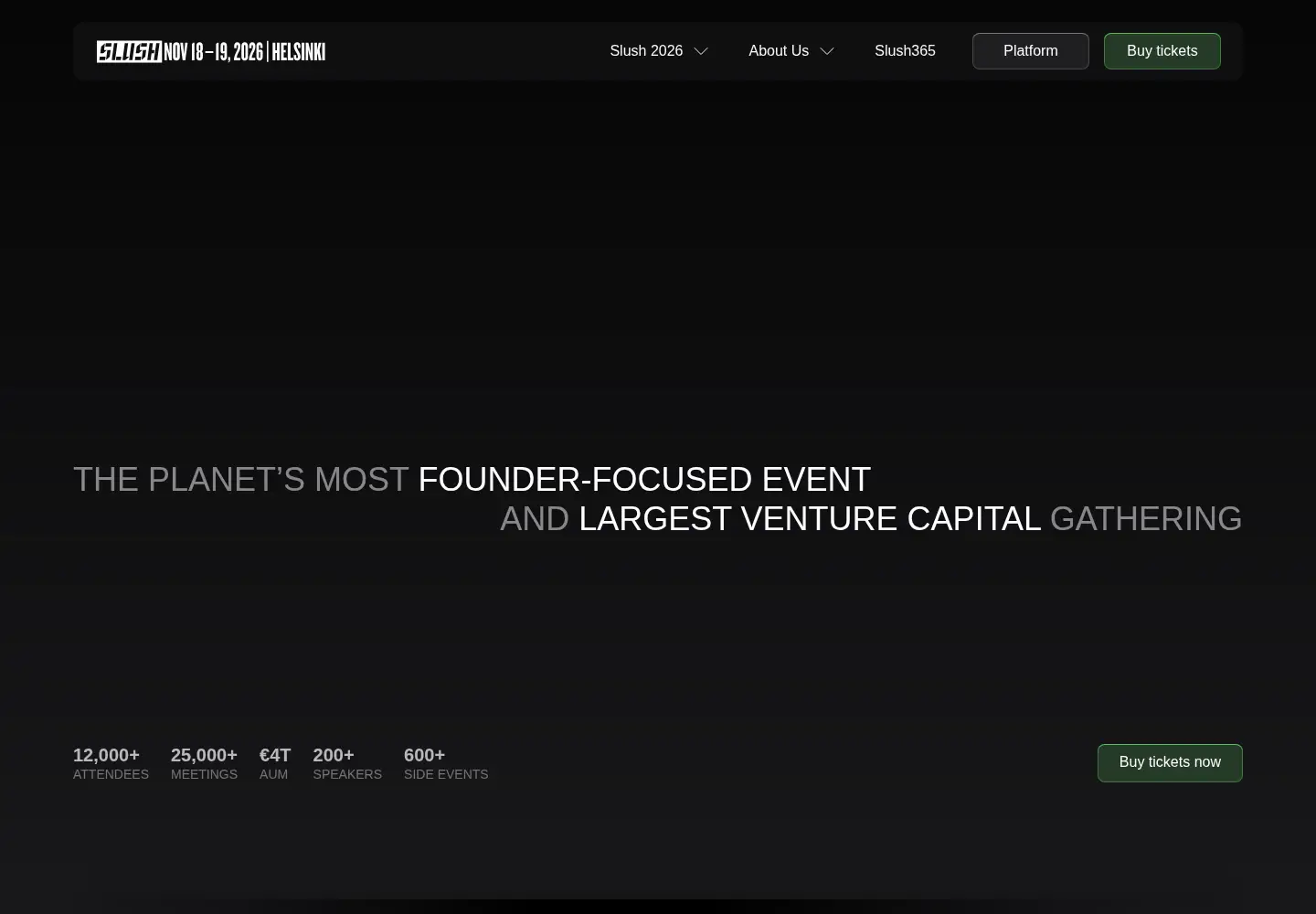 Screenshot of slush.org
