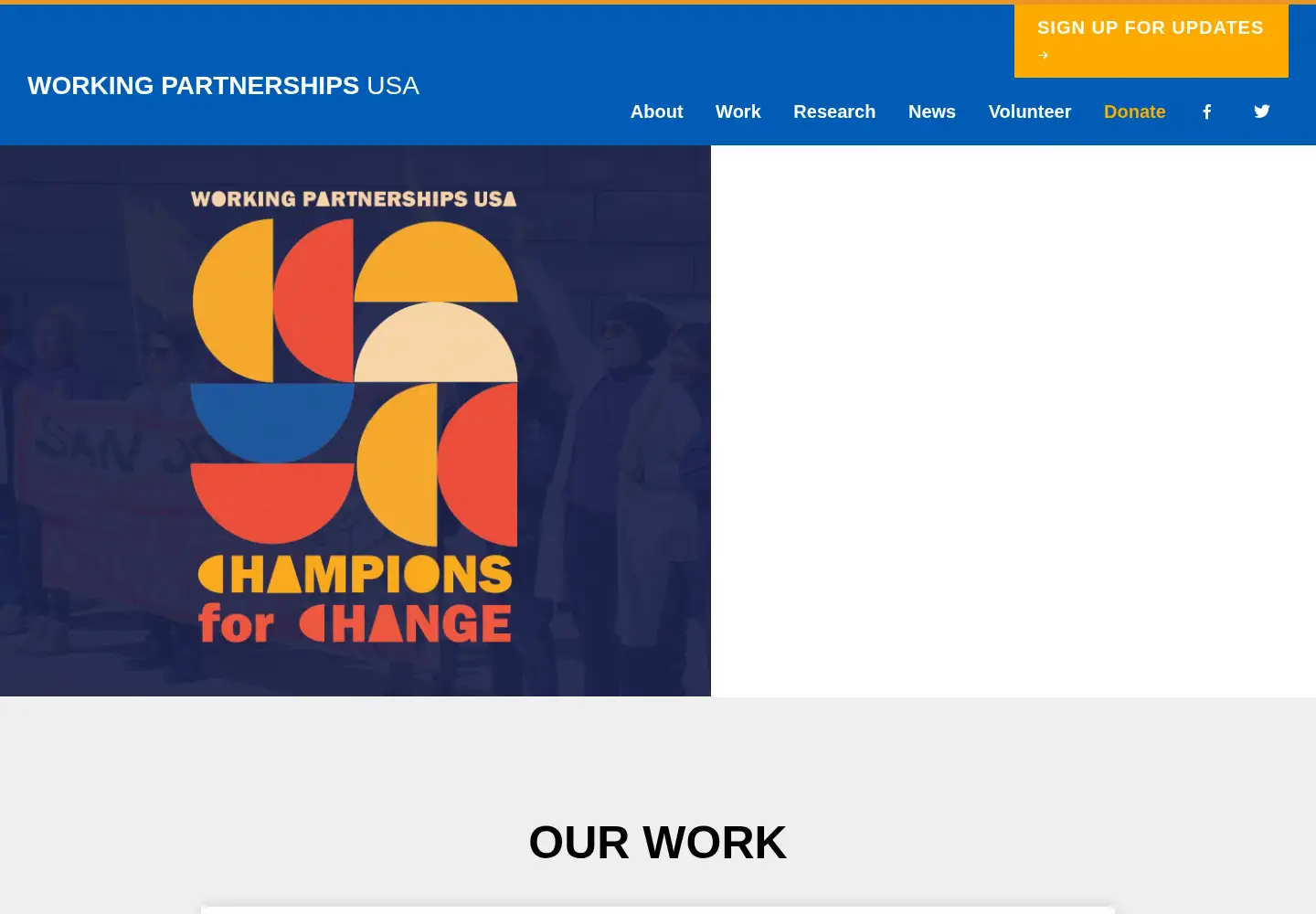 Captured homepage of wpusa.org in the current scan