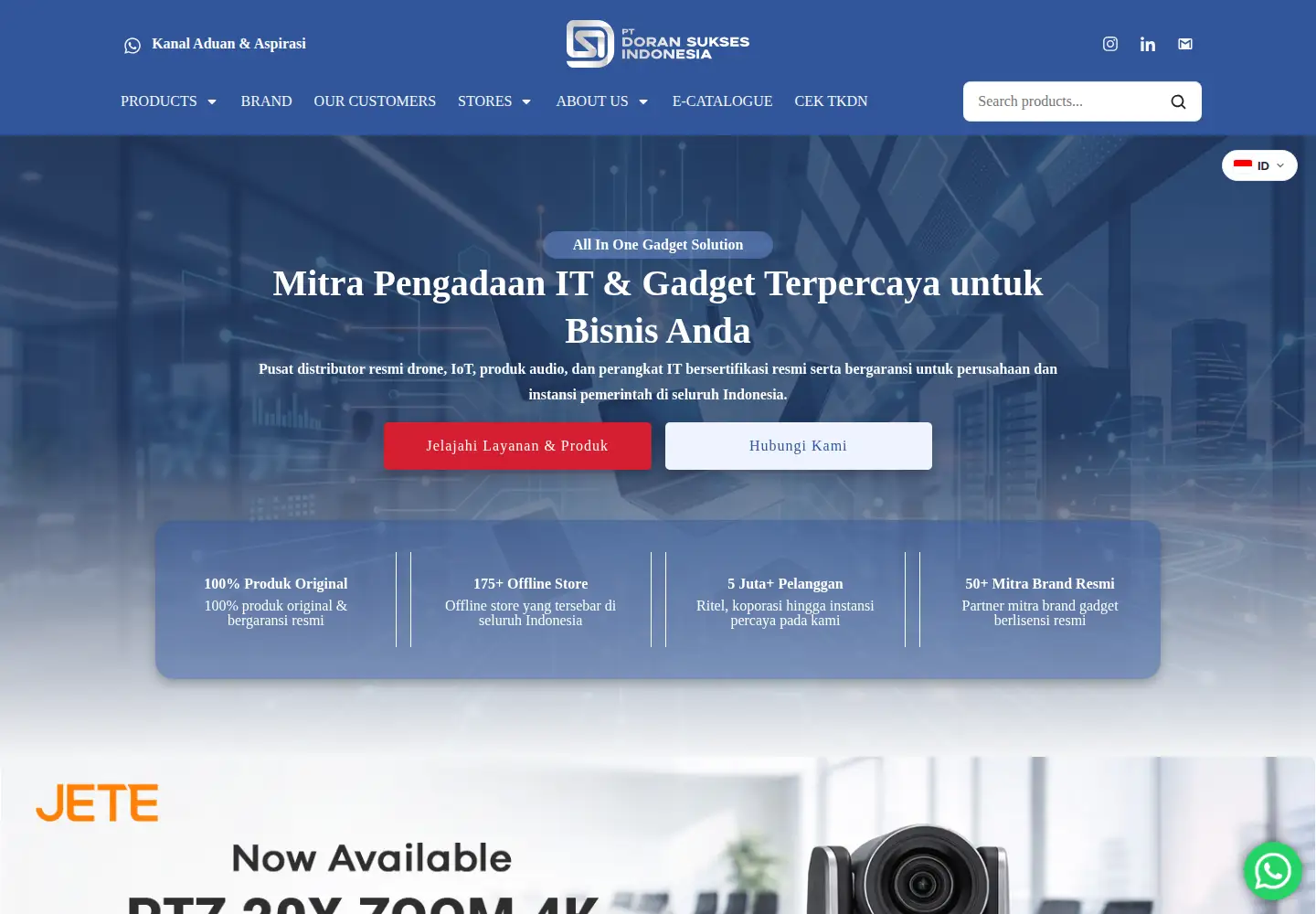 Captured homepage of doran.id in the current scan