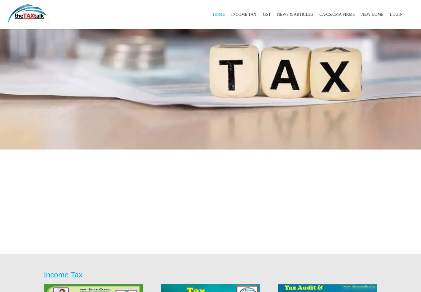 Screenshot of thetaxtalk.com