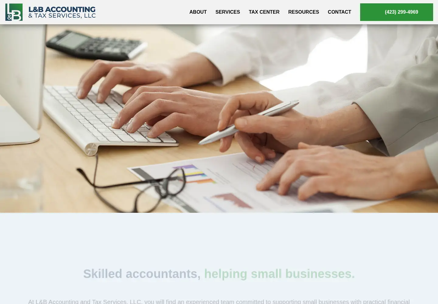 Screenshot of landbaccounting.com