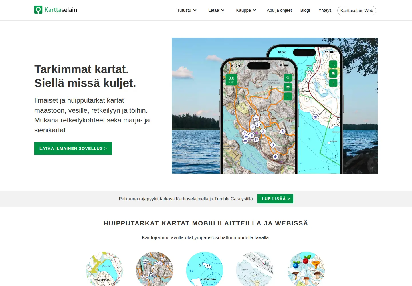 Screenshot of karttaselain.fi
