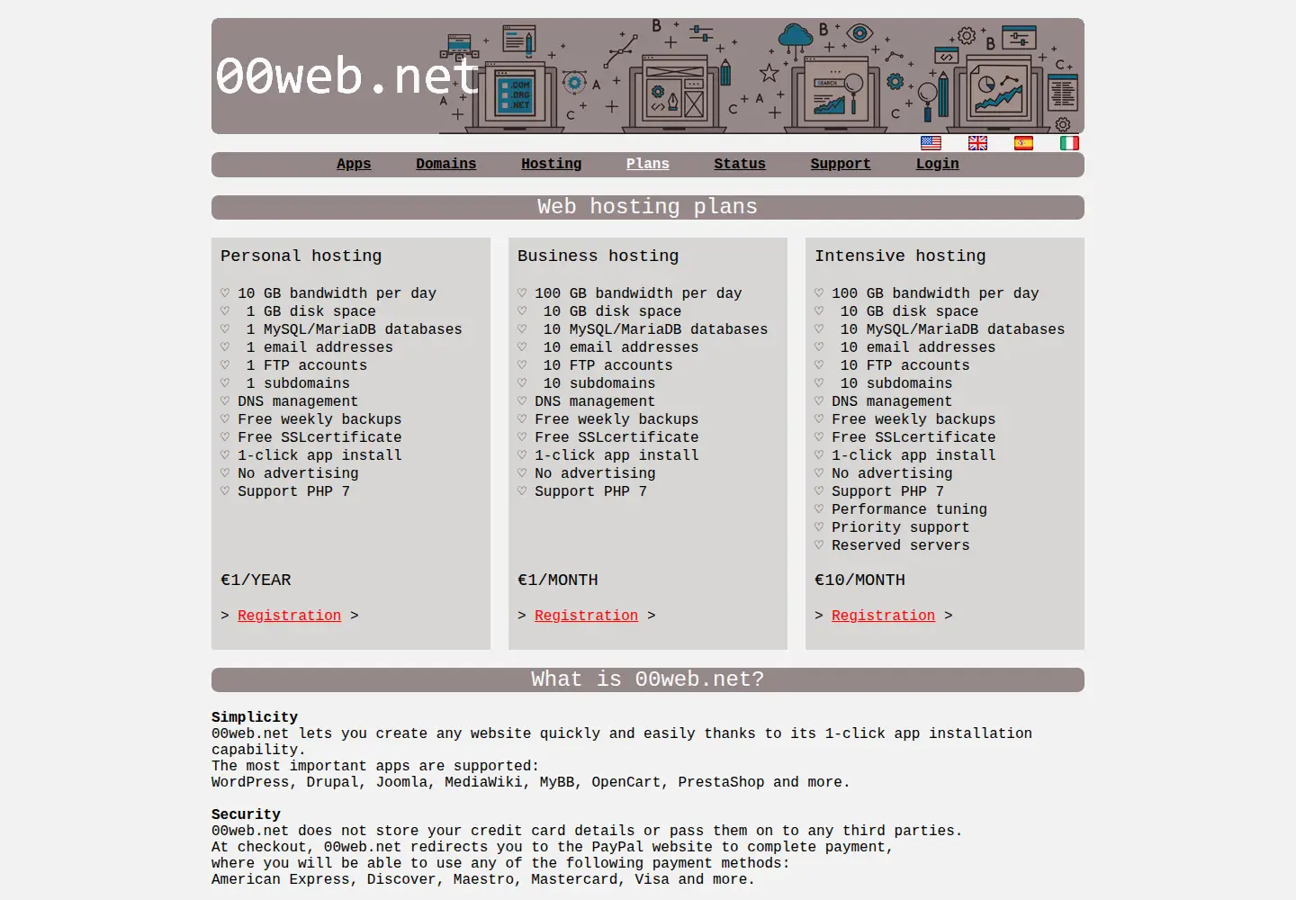 Screenshot of 00web.net