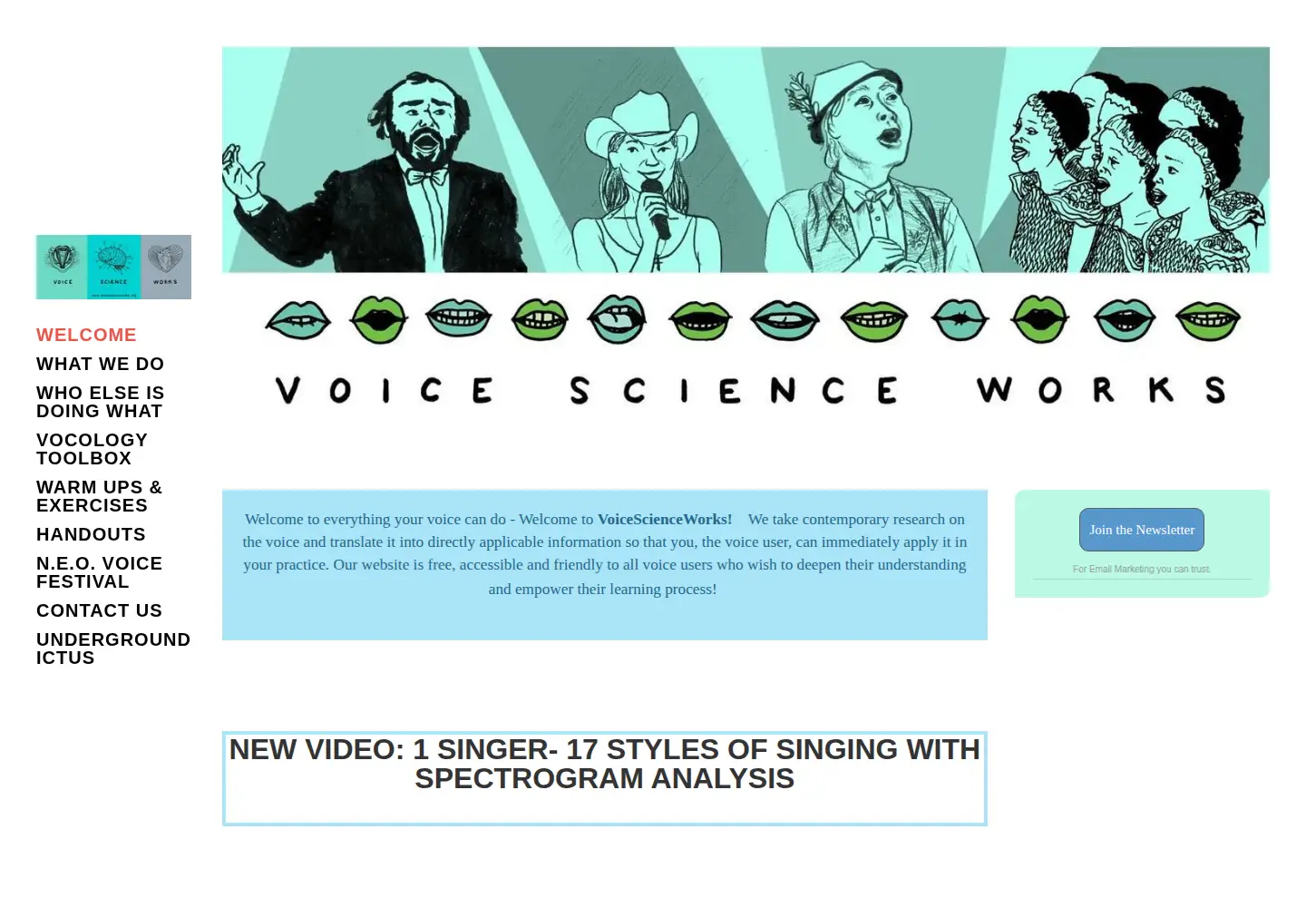 Screenshot of voicescienceworks.org