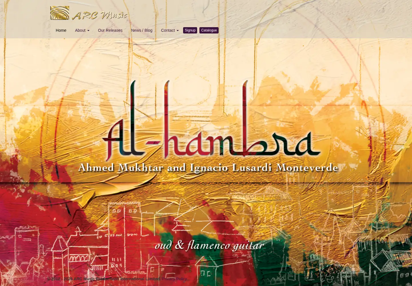 Screenshot of arcmusic.co.uk