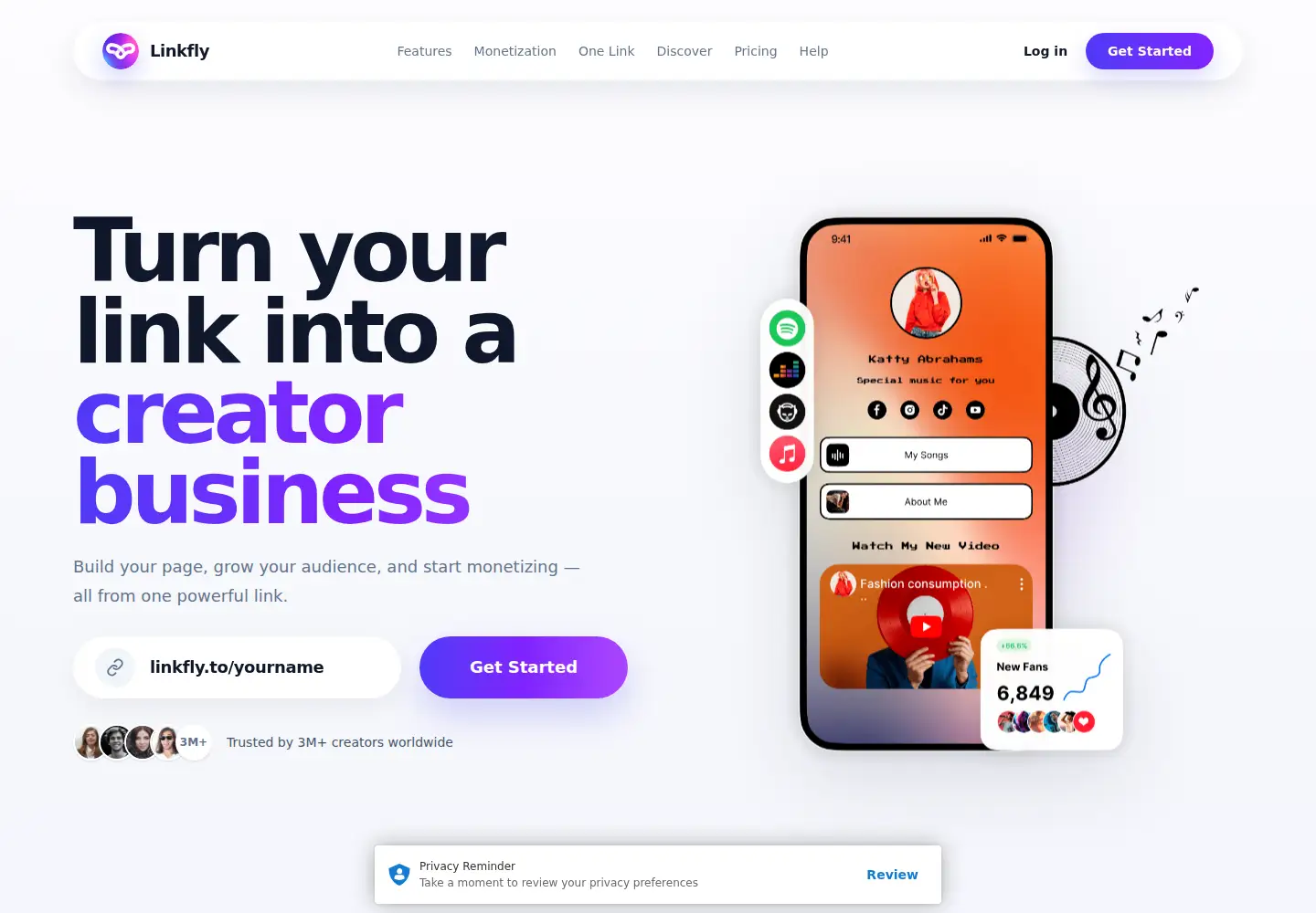 Screenshot of linkfly.to