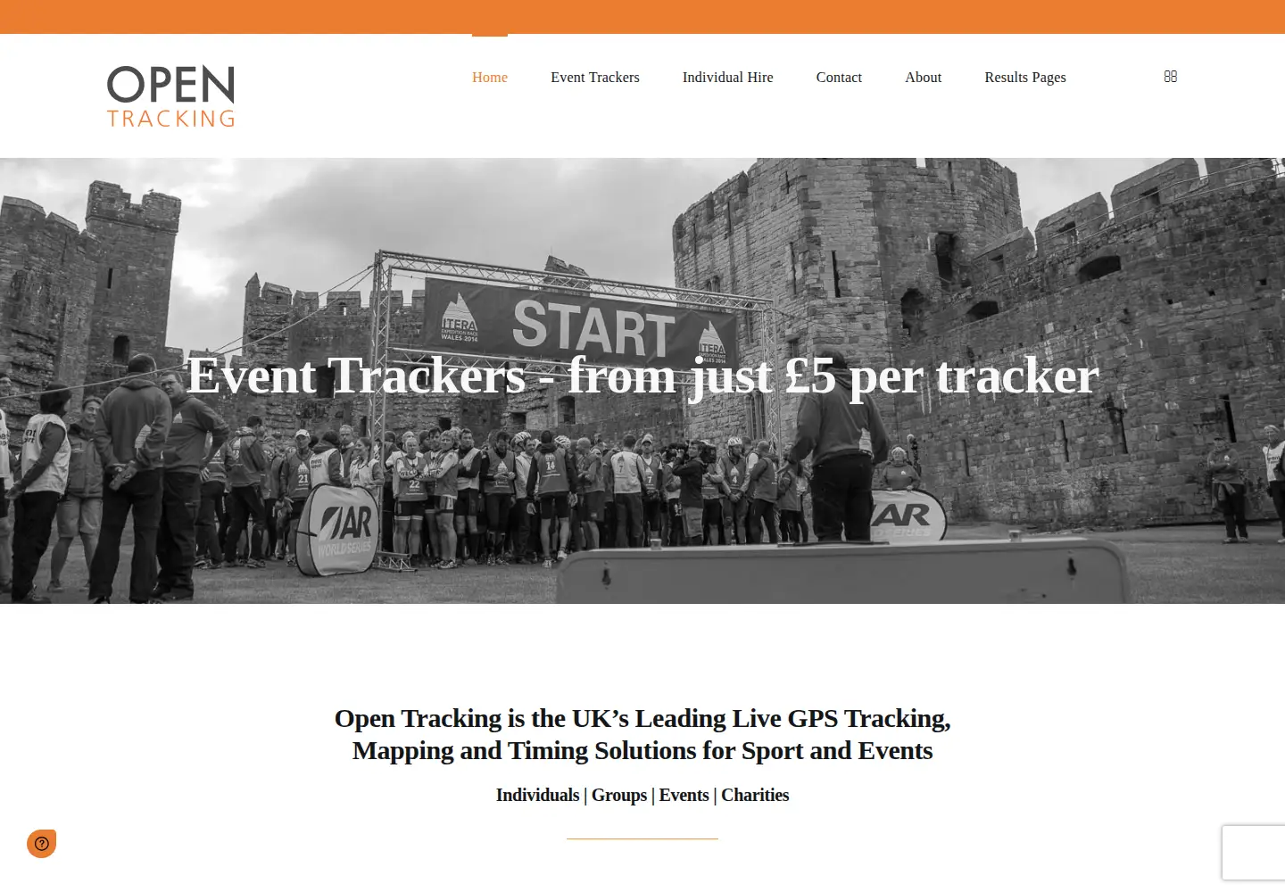 Screenshot of opentracking.co.uk