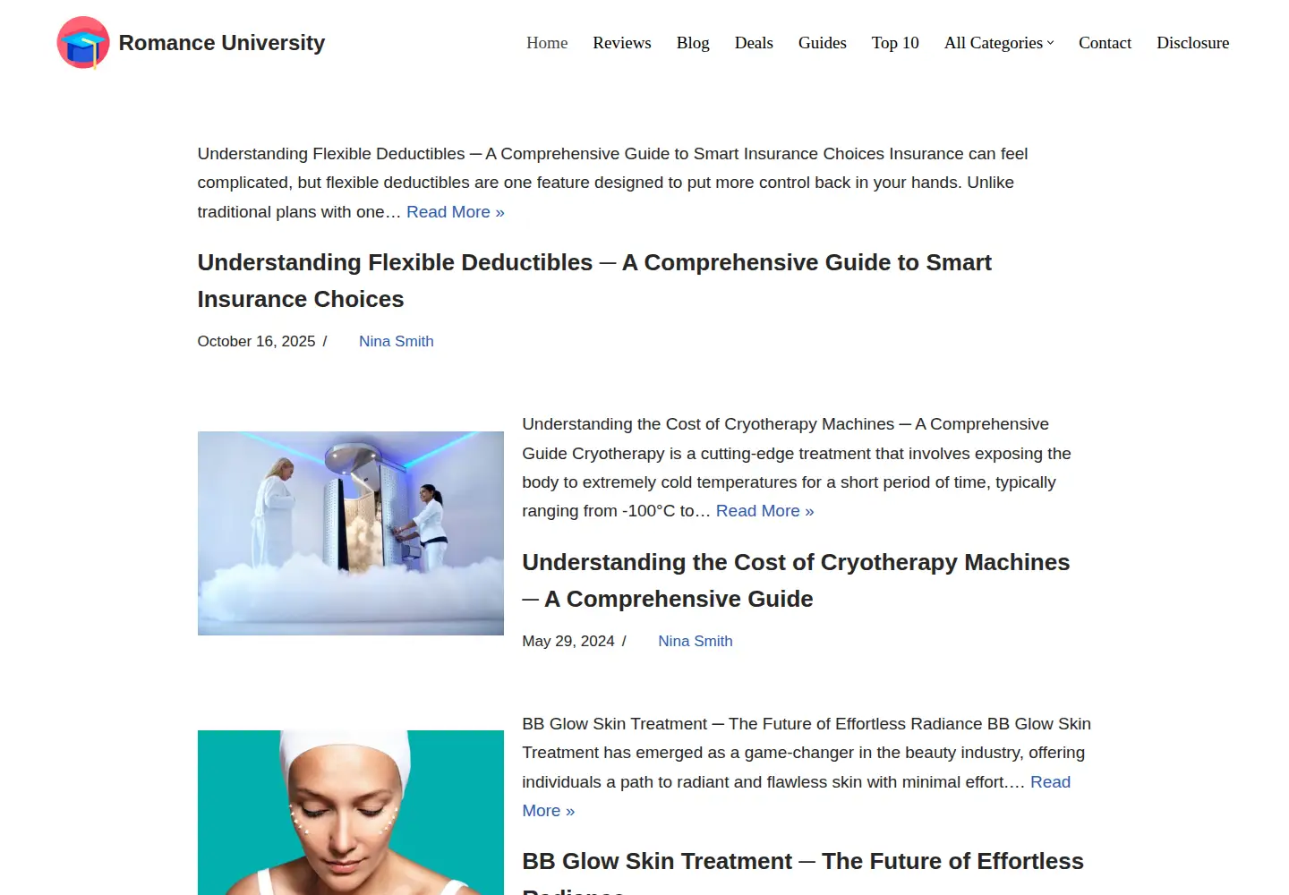 Screenshot of romanceuniversity.org