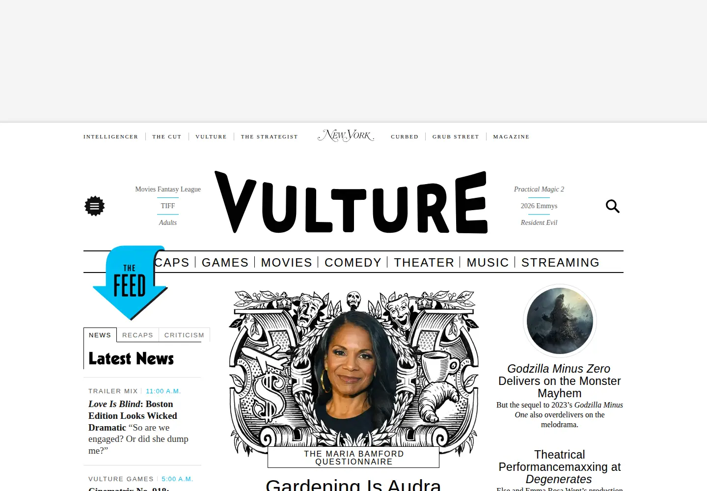 Screenshot of vulture.com