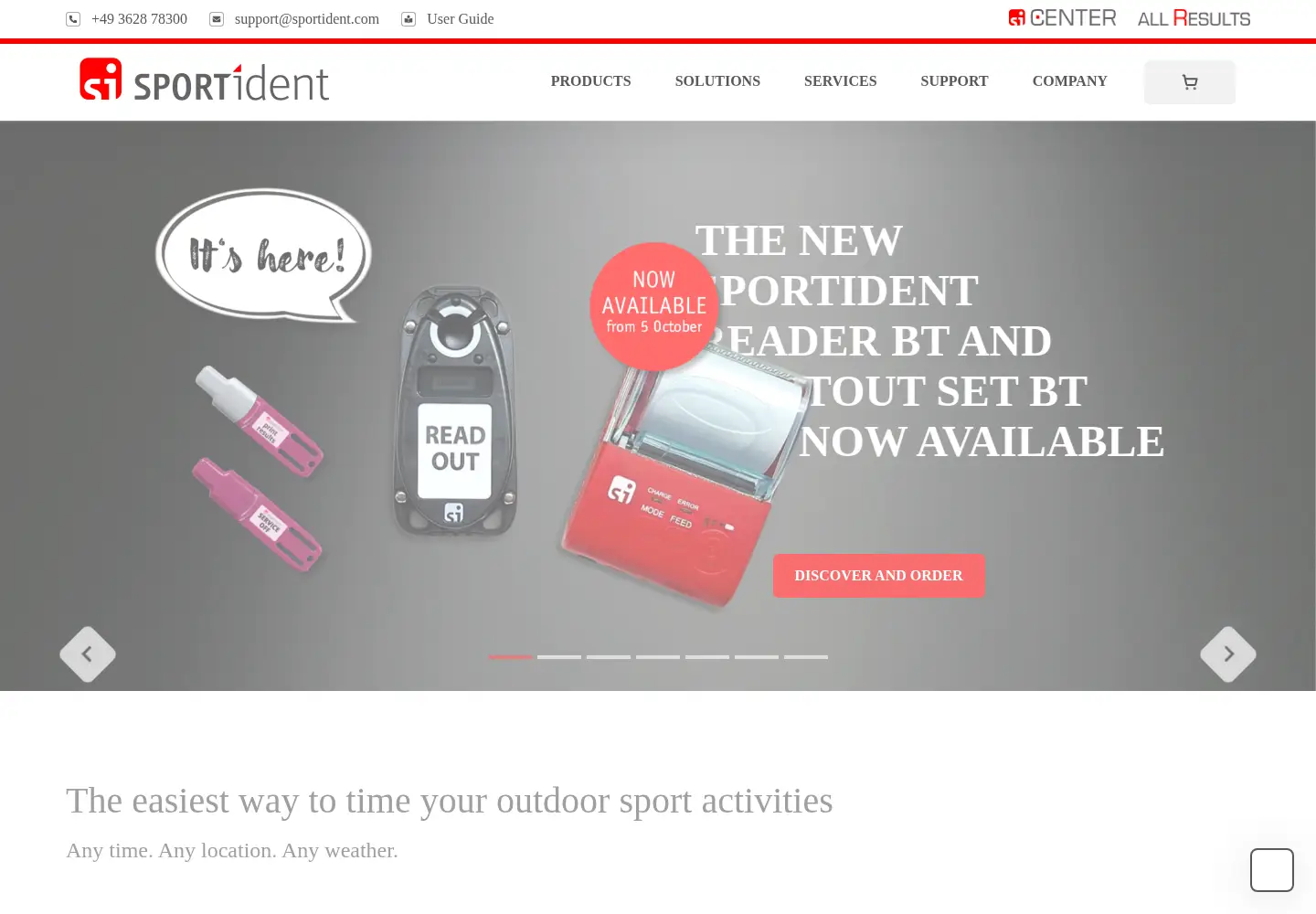 Screenshot of sportident.com