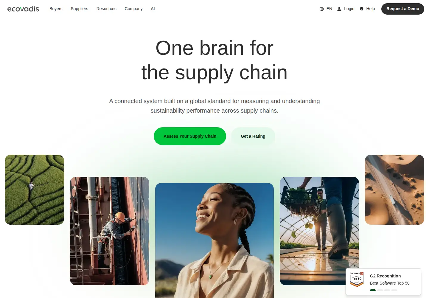 Screenshot of ecovadis.com