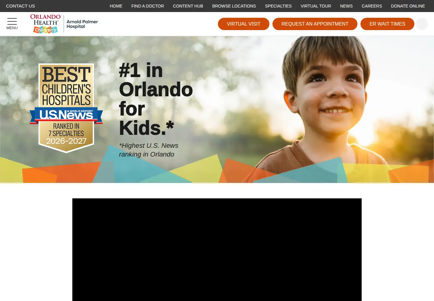 Screenshot of arnoldpalmerhospital.com