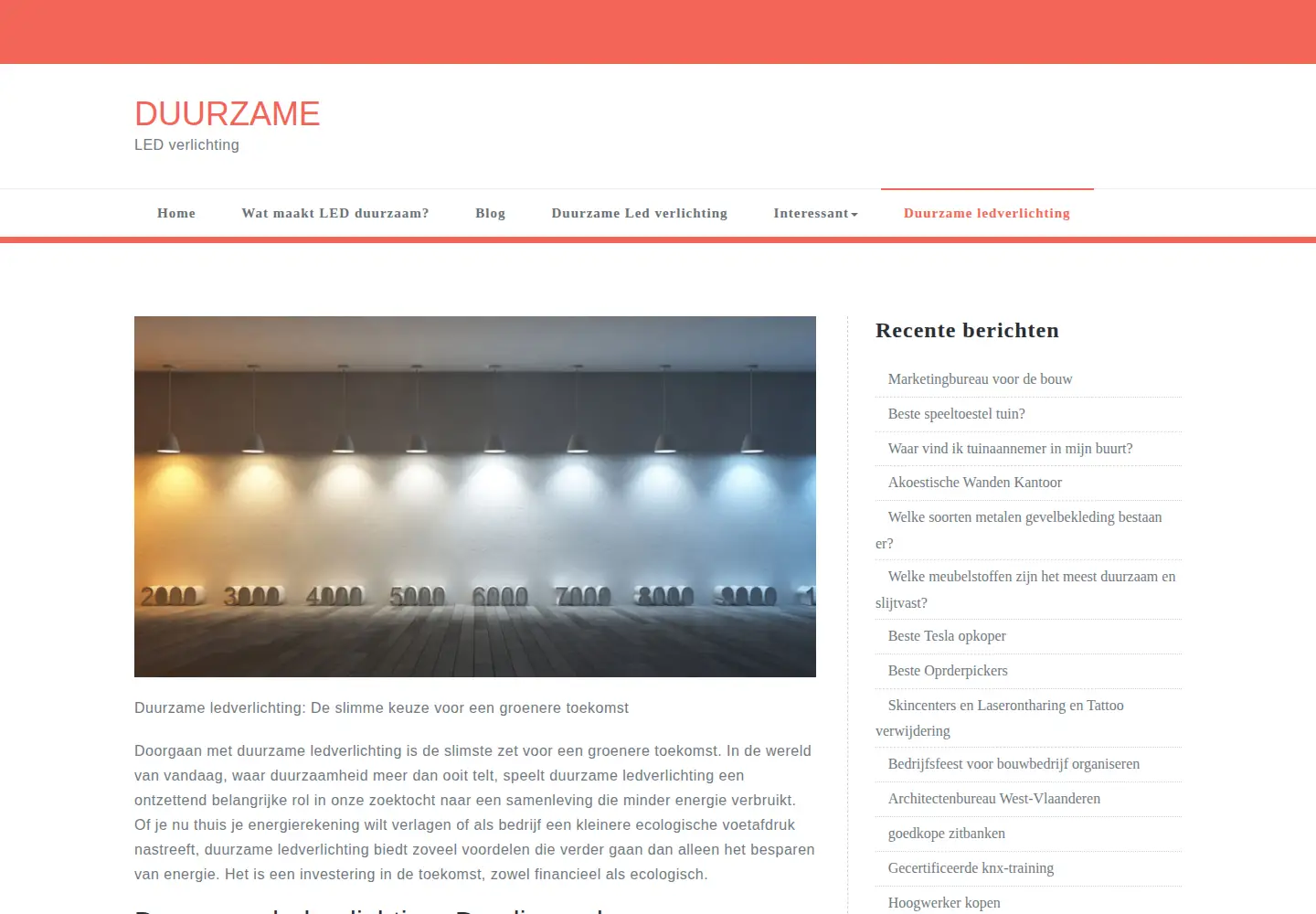 Screenshot of duurzame-ledverlichting.nl
