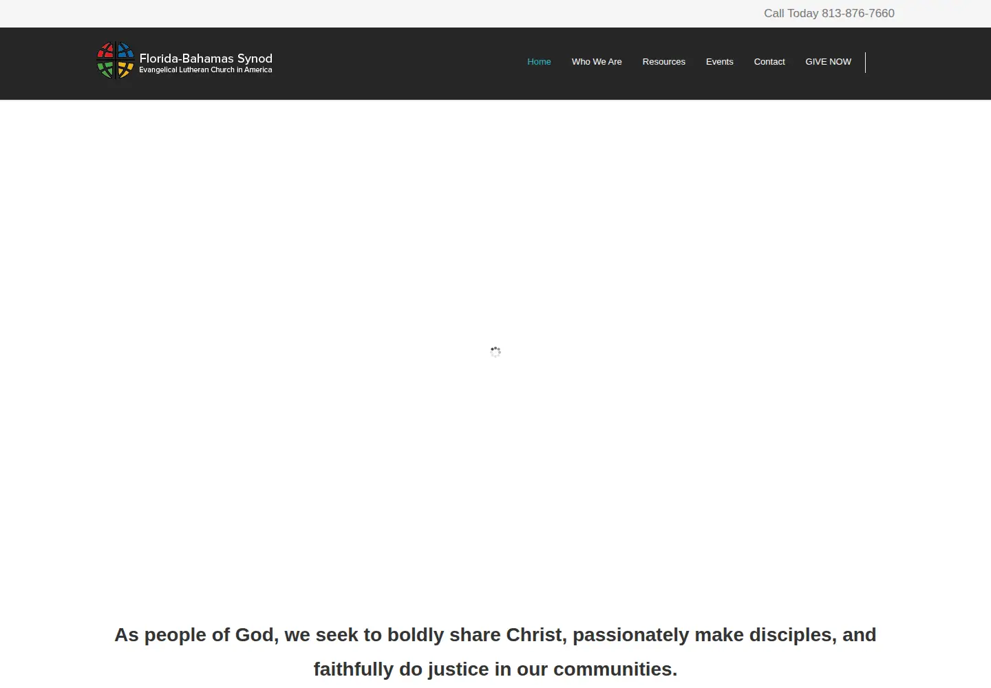 Captured homepage of fbsynod.com in the current scan